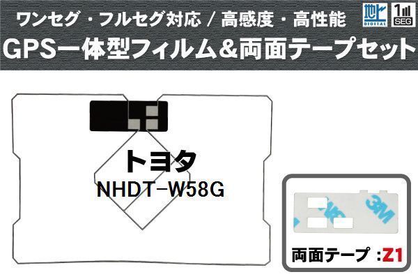 トヨタ TOYOTA 用 GPS一体型アンテナ フィルム 両面テープ 3M 強力 セット NHDT-W58G 対応 地デジ ワンセグ フルセグ 高感度 汎用_画像1
