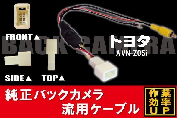 トヨタ純正 NHDT-W59G 対応 イクリプス ECLIPSE AVN-Z05i 社外ナビ 市販ナビ RCA 接続 変換 リアカメラ ハーネス 配線 コード ケーブル_画像1