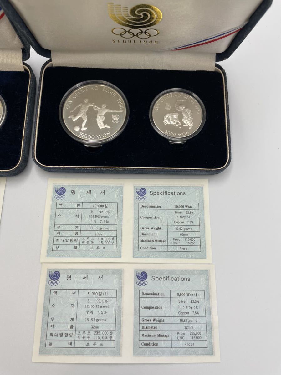 記念貨幣 1988年ソウルオリンピック プルーフ貨幣セット _画像3