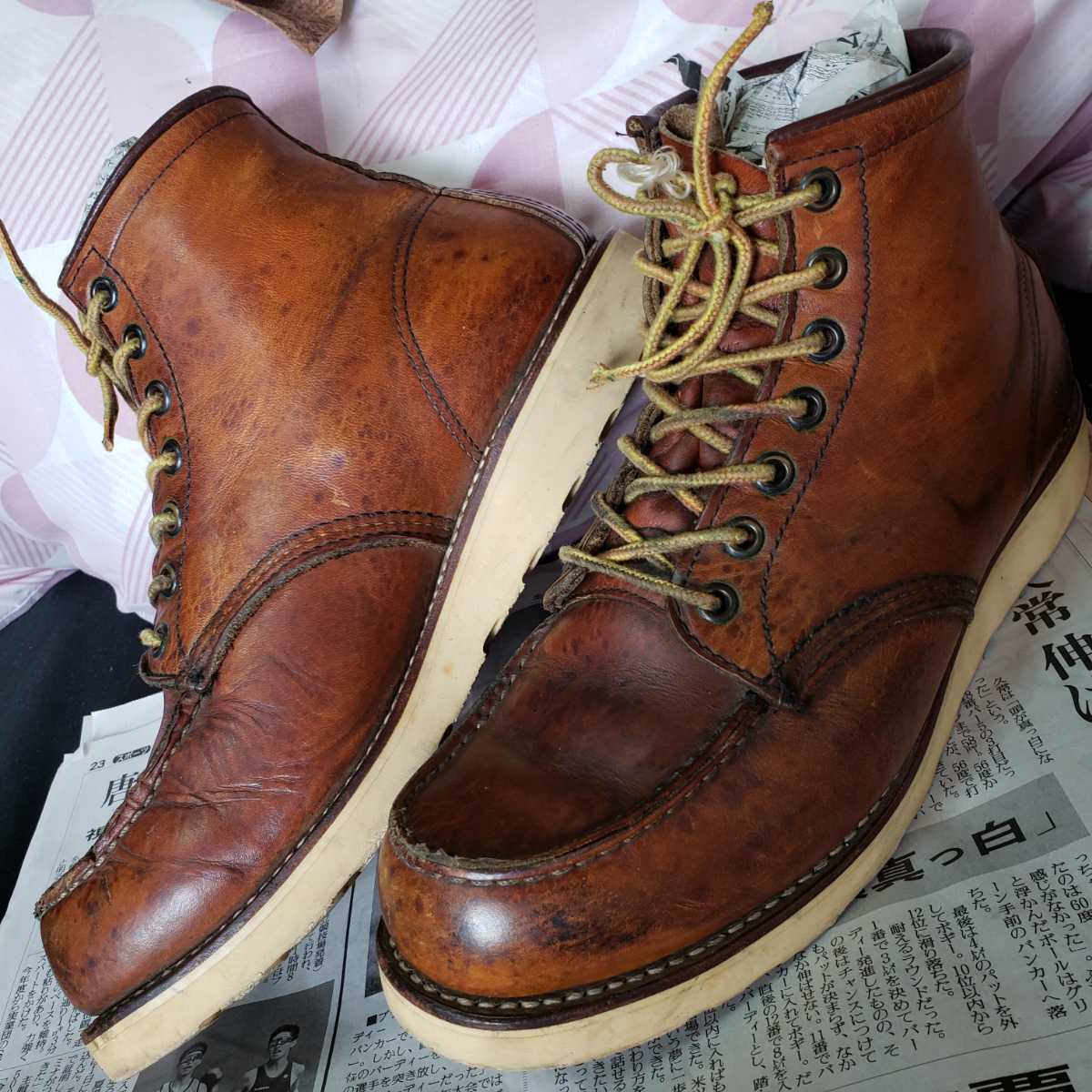 vintage ヴィンテージ 羽タグ刺繍 REDWING レッドウィング 875 アイリッシュセッター IRISHSETTER 皮革 boots ブーツ leather 米国製レザー