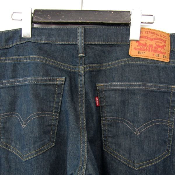 サイズ W32 L34 コロンビア製 リーバイス Levi's 511 スキニー デニム パンツ ジーンズ 古着 2S3091_画像8