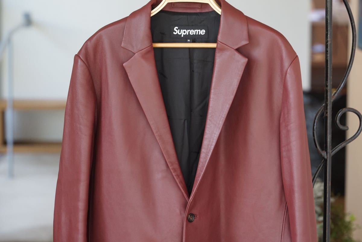 supreme シュプリーム leather blazer XL 19SS レザー ブレザー