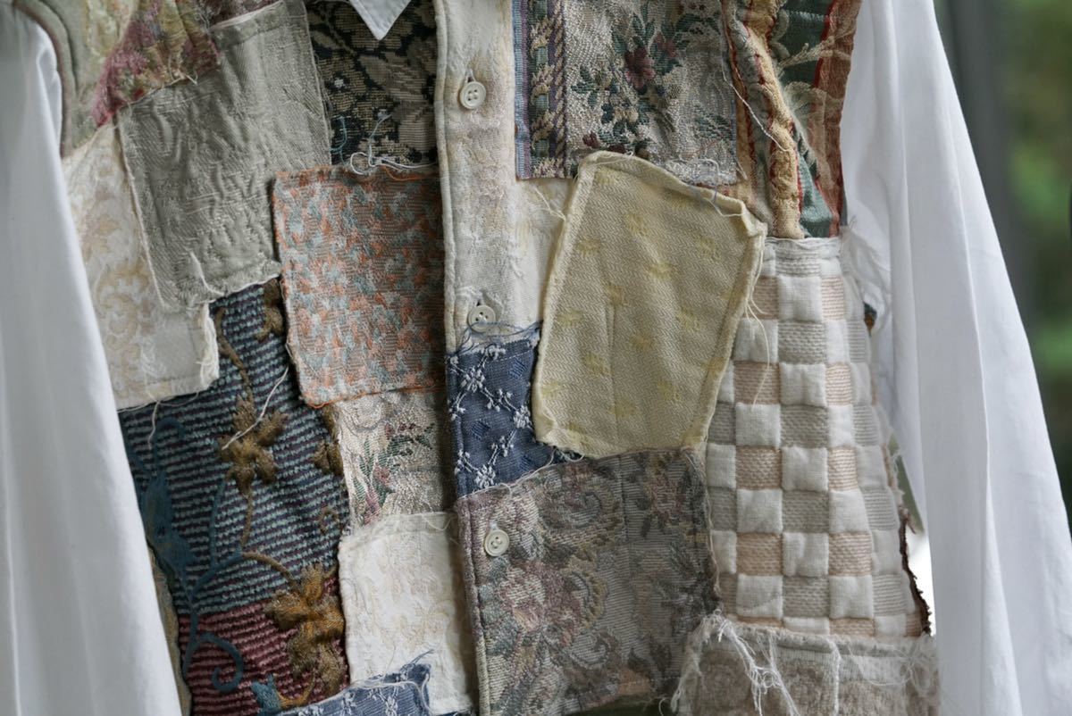 COMME des GARCONS HOMME PLUS Comme des Garcons Homme pryus00ssgo Blanc patchwork shirt archive Vintage 2000