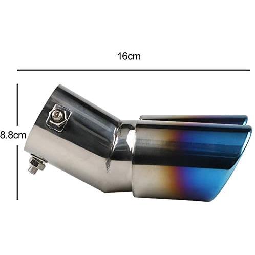 TAKUSI car all-purpose 2 pipe out muffler cutter oval 38mmΦ-53mmΦ. correspondence made of stainless steel downward exhaust tube light car passenger vehicle exterior parts 