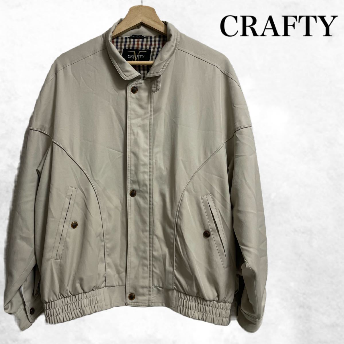 CRAFTY ジャケット ブルゾン メンズ ゆるダボ Lサイズ レトロ CRAFTY ジャケット ブルゾン メンズ ゆるダボ Lサイズ レトロ