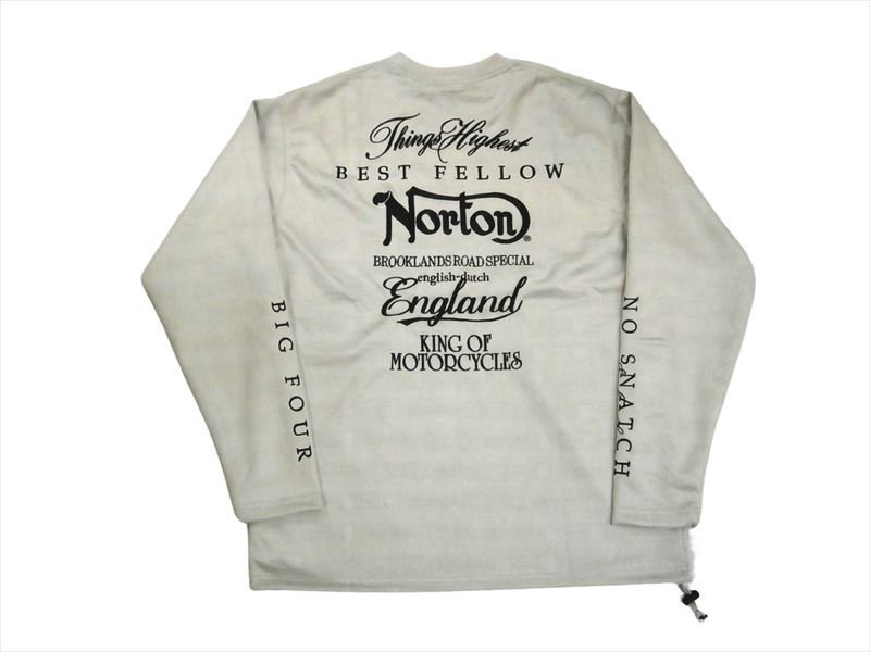 お手頃価格 Norton 新品 M グレー ロングスリーブTシャツ フェイク