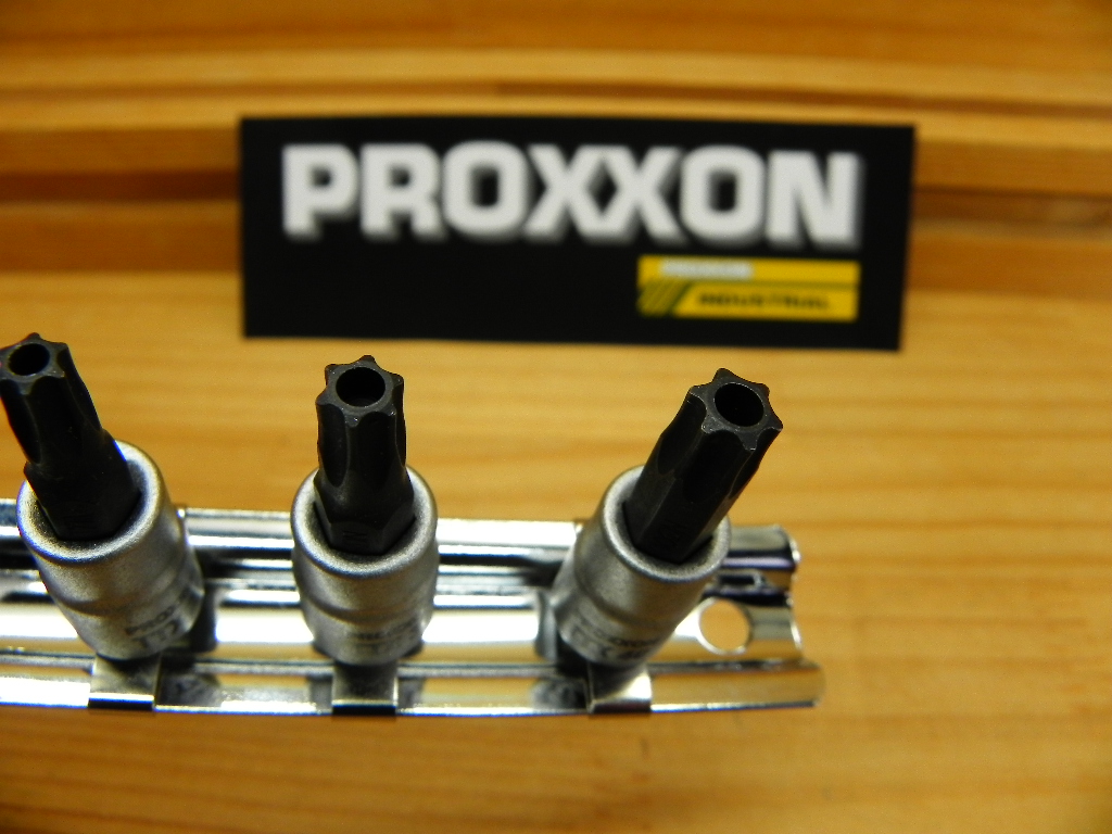PROXXON プロクソン 1/4(6.35) トルクスレンチ ソケット7点セット いじり止め穴付 *83654_画像2
