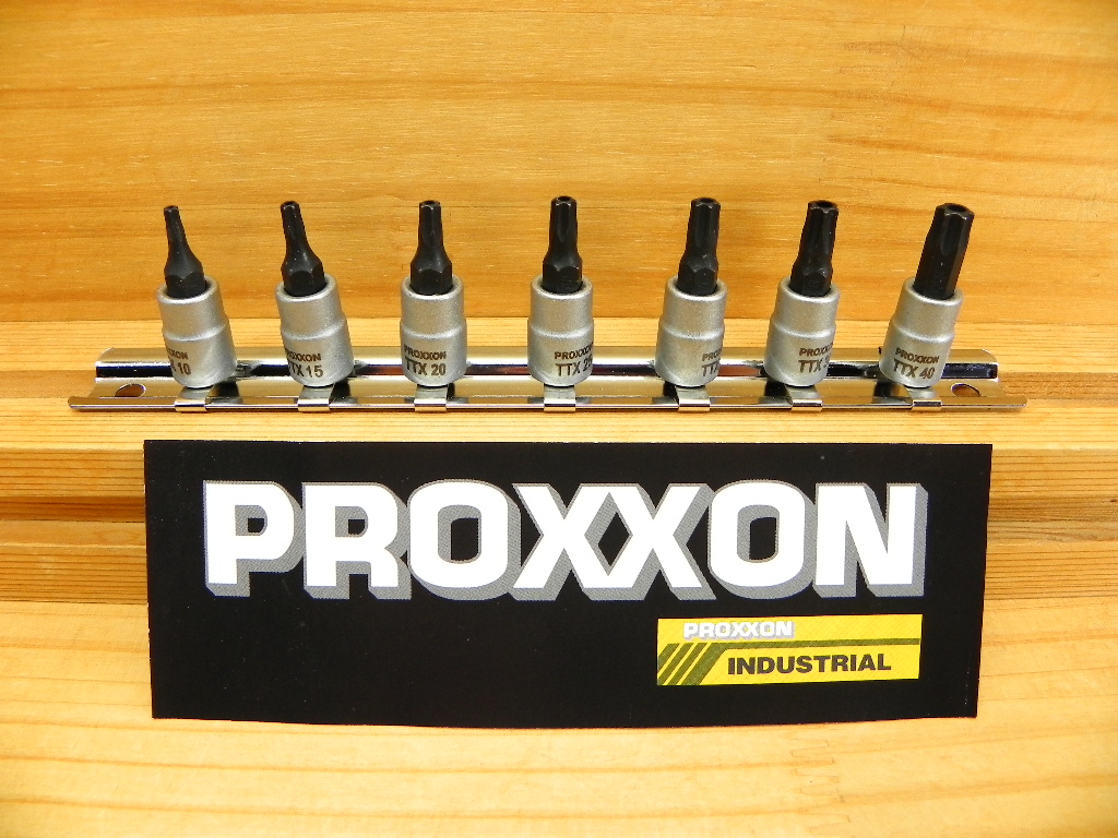 PROXXON プロクソン 1/4(6.35) トルクスレンチ ソケット7点セット いじり止め穴付 *83654_画像1