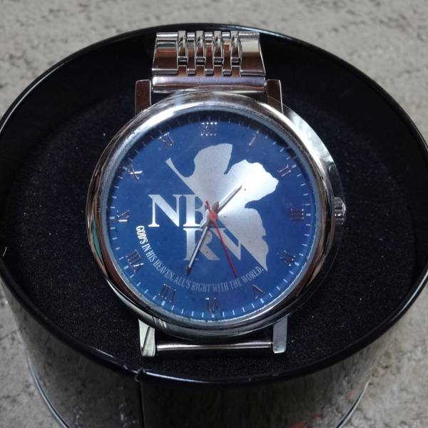 [ not for sale ]* Evangelion new theater version * premium * Bick face * metal list watch *SILVER*