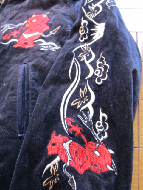  быстрое решение есть!tedo man TEDMAN двусторонний вышивка Japanese sovenir jacket De Ville атлас другой . гора Фудзи JAPAN размер 38 чёрный жакет 
