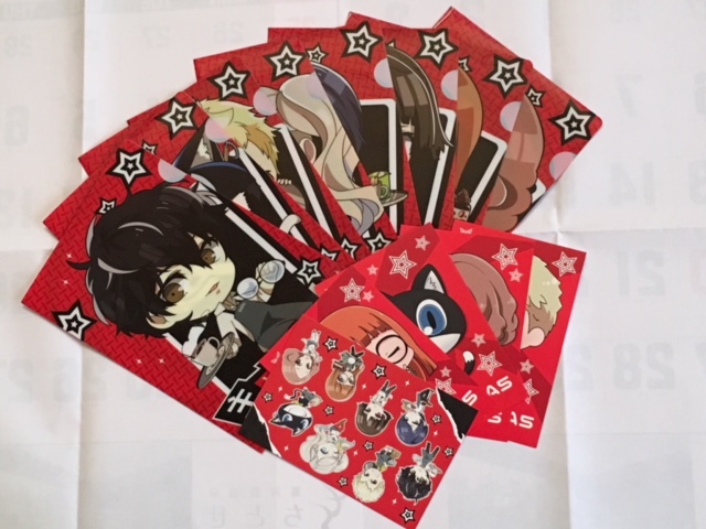 * Persona 5 Princess Cafe ограничение Mini прозрачный файл все 8 вида комплект открытка 5 листов имеется не использовался хранение товар 