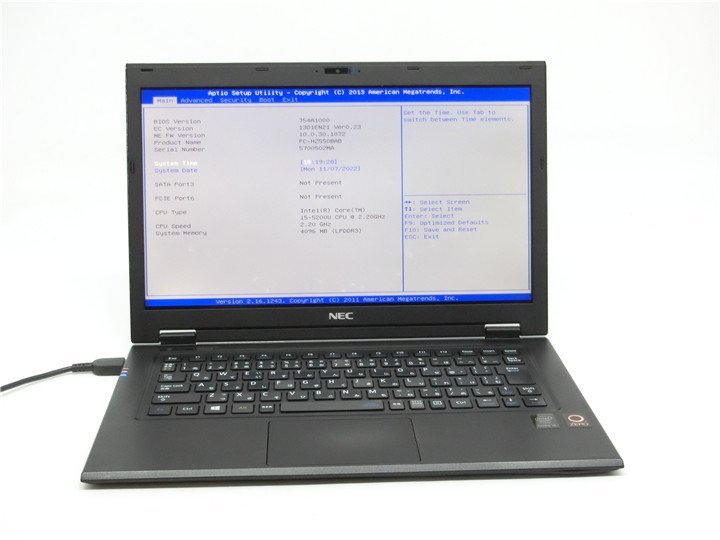 注目 中古 NEC HZ550/B 5世代I5-5200U メモリー4GB 13型 ノート