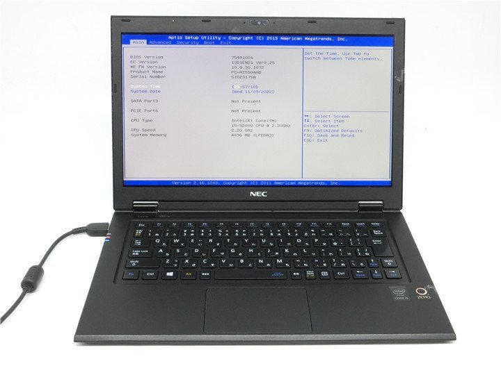 大きな取引 中古 NEC HZ550/A 5世代COREI5-5200U メモリー4GB 13型