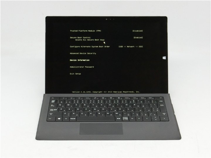 日本に 中古 SurfacePro 1631◇Corei5 4300U ◇SSD認識しません