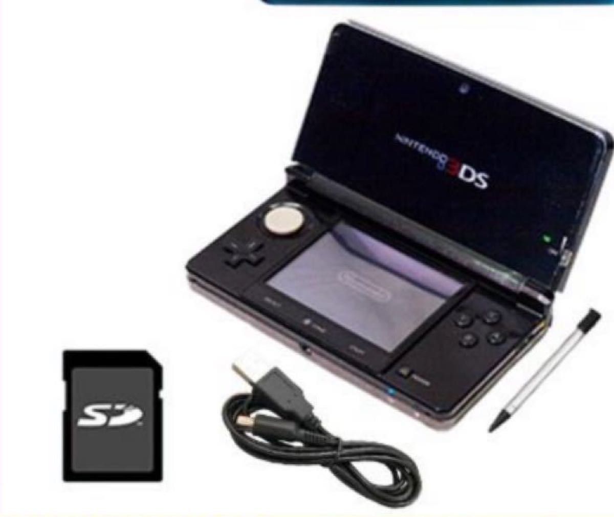 ニンテンドー3DS 本体すぐ遊べるセットSDカード付タッチペン付充電器付USB型充電器Nintendo任天堂中古