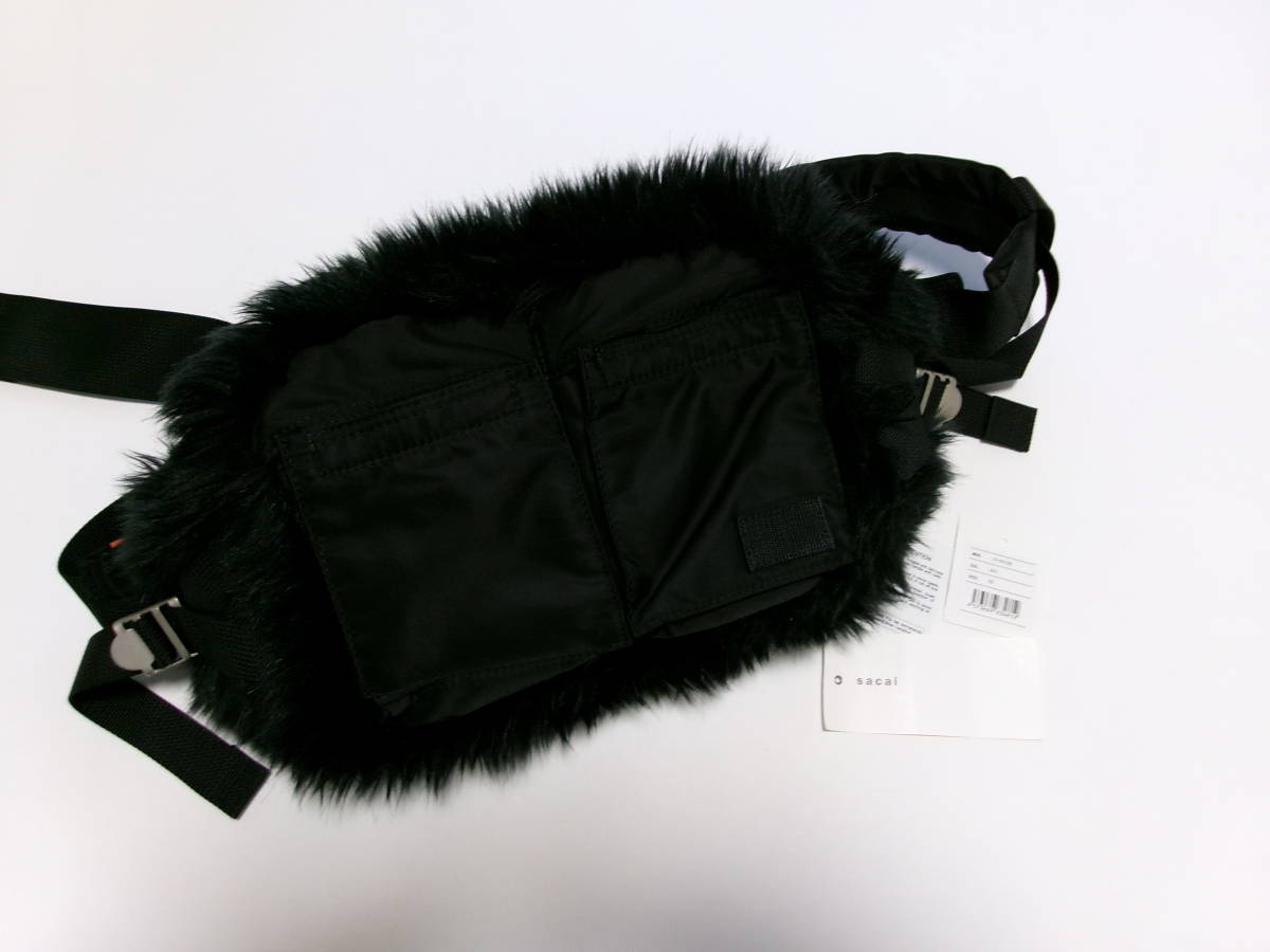 定価7万円/19AW美品/サカイ×ポーター(SACAI×PORTER)ファー付き