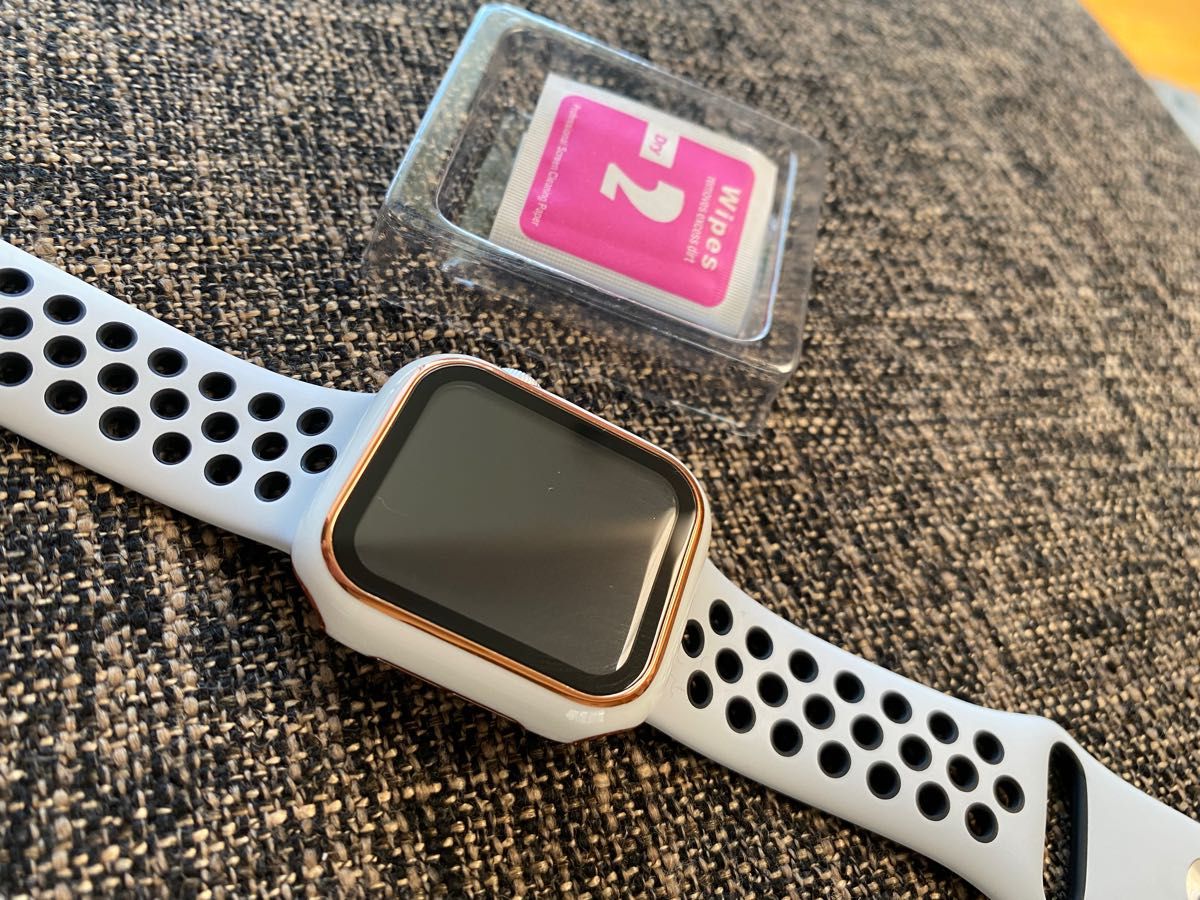 63%以上節約 AppleWatch カバーホワイト 40mm ゴールドフレーム