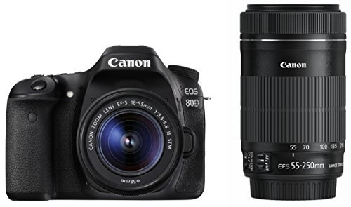 中古品)Canon デジタル一眼レフカメラ EOS 80D ダブルズームキット EF