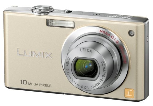 【中古 良品】 Panasonic デジタルカメラ LUMIX (ルミックス) FX35 グロスゴールド DMC-FX35-N