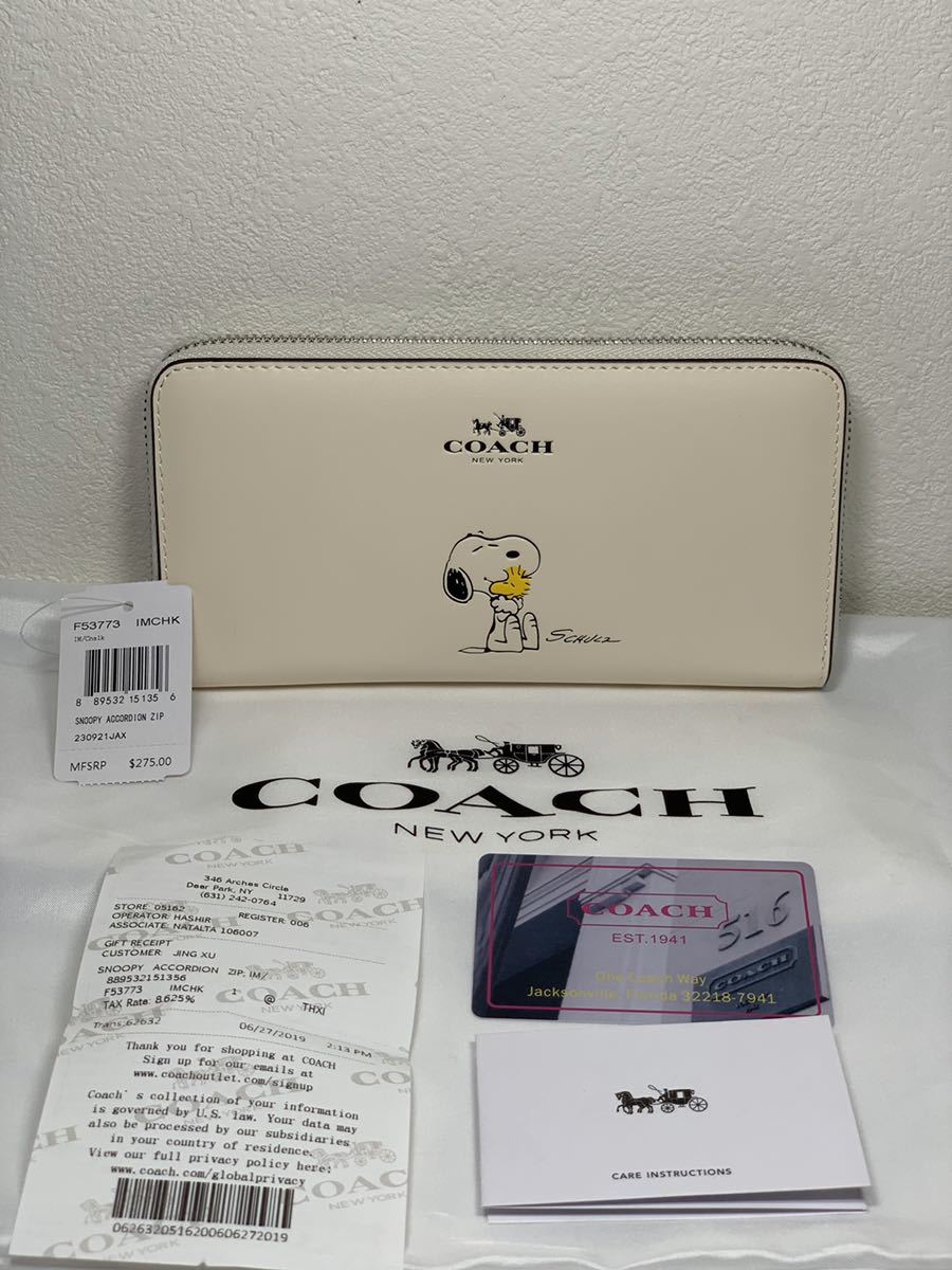 COACH×スヌーピー ラウンドファスナー 長財布 Yahoo!フリマ（旧）-