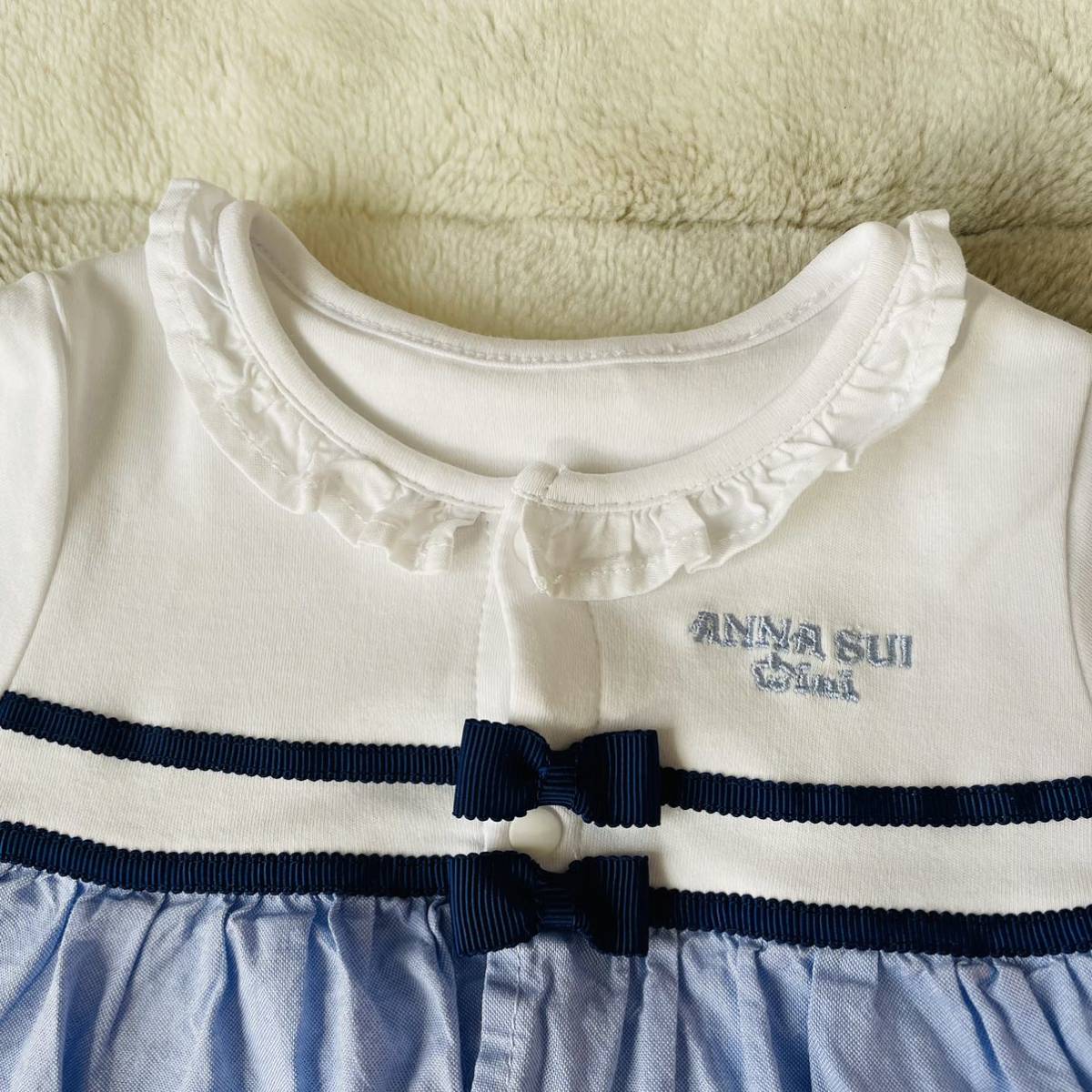 アナスイミニ ANNA SUI mini カバーオール 2wayオール 未使用に近い ベビー服 ロンパース ドレスオール