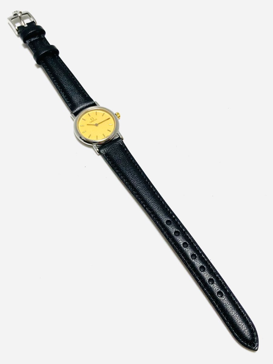 極美品 OMEGA オメガ 電池&ベルト新品交換済み レディース腕時計
