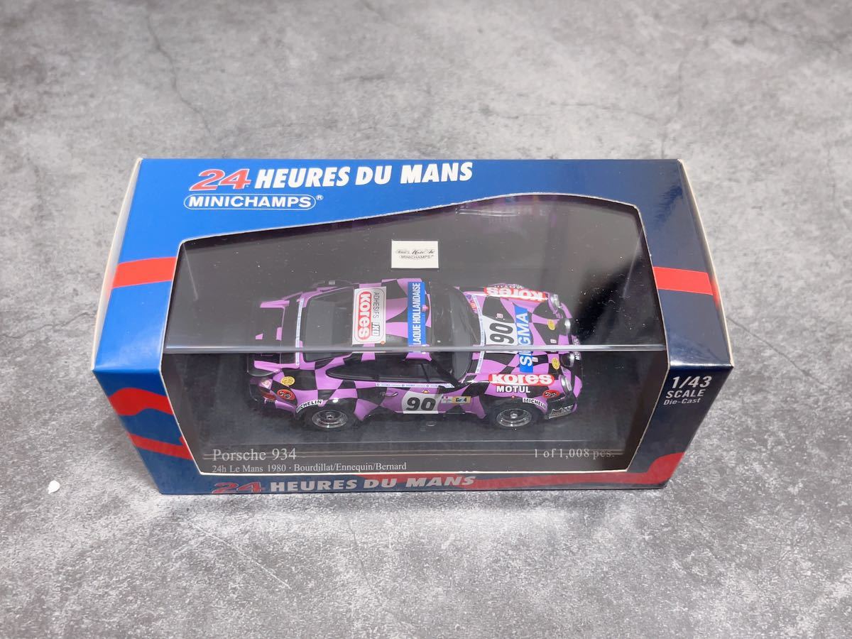 ミニカー 1/43 ミニチャンプス ポルシェ934 ルマン Porsche PMA 新品 ≠exoto bbr autoart 1/18