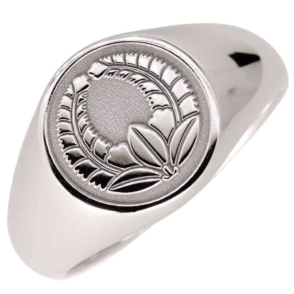 限定版 オーダーメイド 家紋 シルバー925 印台 メンズ 指輪 家紋リング