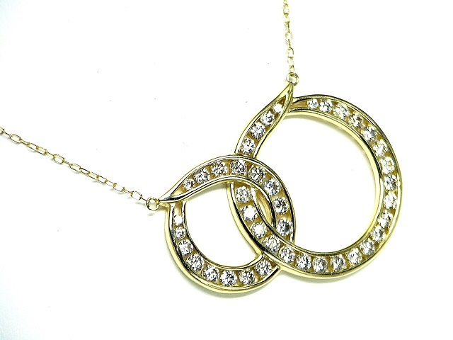 【宝石屋本舗】計1.50ct 良質天然ダイヤモンド K18 セレブペンダントネックレス_画像5
