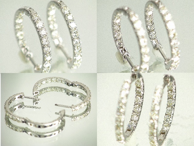 宝石屋本舗】計1.00ct 天然ダイヤモンド 中折れ式エタニティフープ ...
