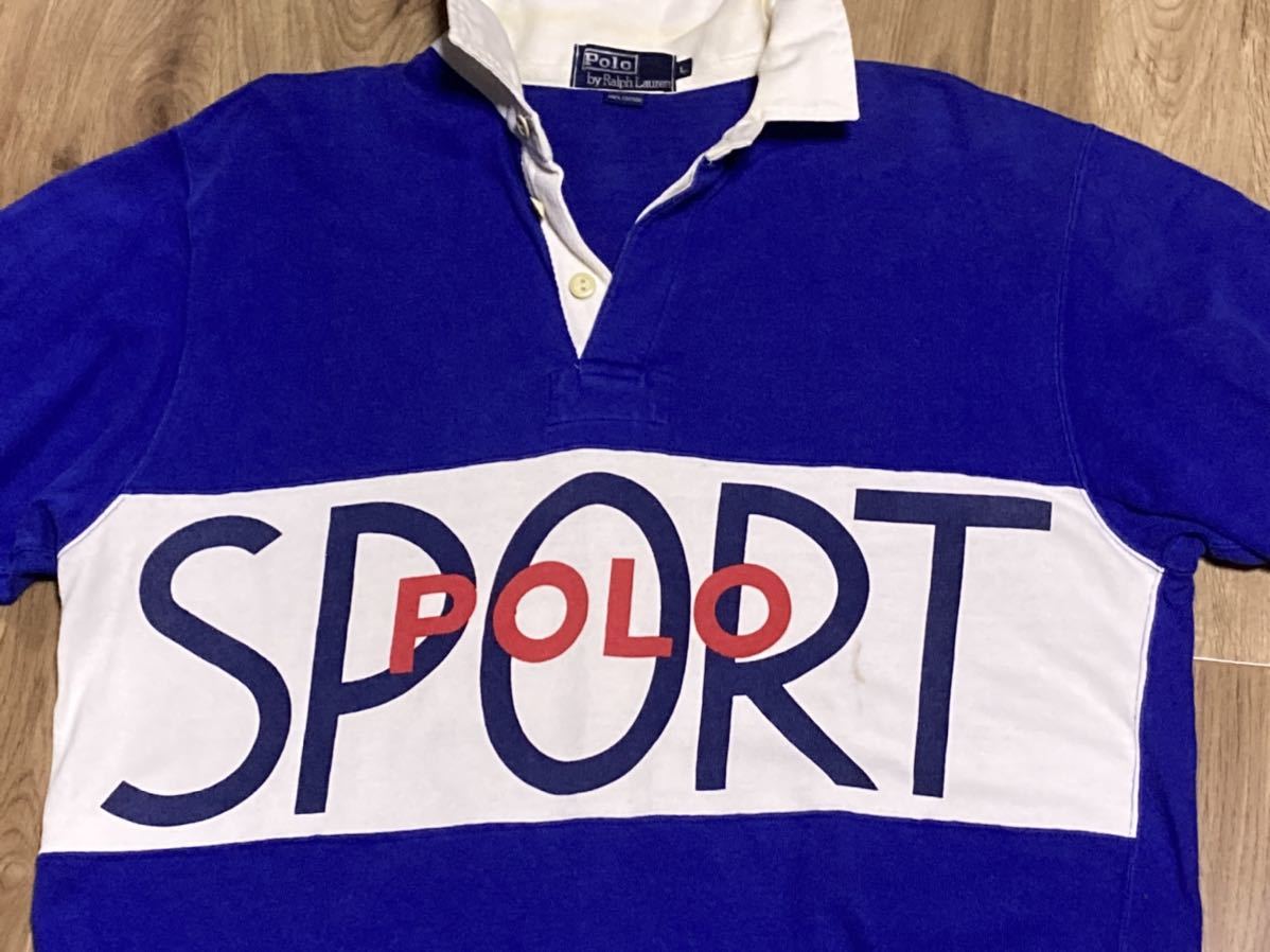 当季大流行 polo 90s ralph lauren SPORT ラガーシャツ ナイガイ製