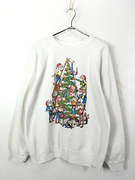 憧れ USA製 90s 古着 サンタ 古着 L トレーナー スウェット アート ポップ ツリー クリスマス ドワーフ Lサイズ 憧れ USA製 90s 古着 サンタ 古着 L トレーナー スウェット アート ポップ ツリー クリスマス ドワーフ Lサイズ