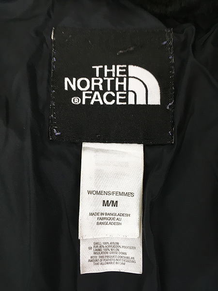 レディース 古着 TNF The North Face 550 フィルパワー 2way ボア フーデッド グース ダウン ジャケット 黒 M 古着_画像9