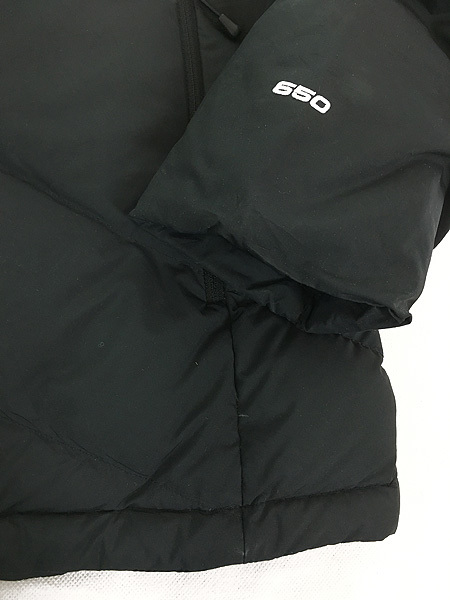 レディース 古着 TNF The North Face 650 フィルパワー 軽量 グース ダウン ジャケット 黒 M 古着_画像4