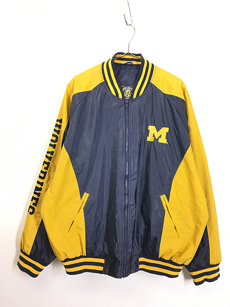 古着 Michigan Wolverines ウルヴァリンズ 「M」 カレッジ パデット スタジャン ジャケット XL 古着_画像1