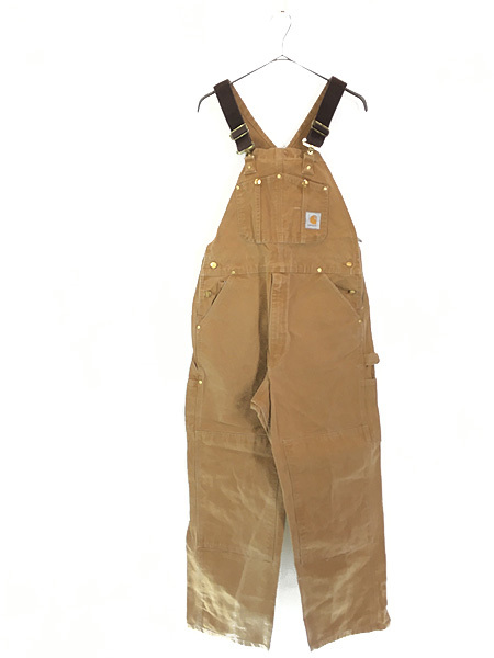 い出のひと時に、とびきりのおしゃれを! ブラウン Carhartt 90s 古着 ダック 古着 L28 W35 オーバーオール ワーク Wニー オーバーオール い出のひと時に、とびきりのおしゃれを! ブラウン Carhartt 90s 古着 ダック 古着 L28 W35 オーバーオール ワーク Wニー オーバーオール
