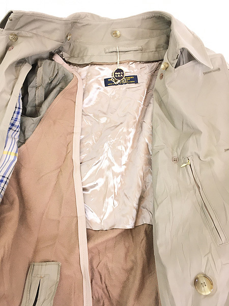 [Deadstock] old clothes 90s USA made Brooks Brothers double breast trench coat yellowtail tissue tongue completion goods!! 42L