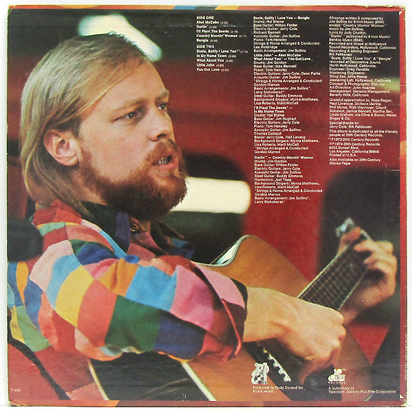 米国 プロモLP☆JIM SULLINS Inside Thunder Outside Laughing（US 20th CENTURY T-438）PROMOTIONAL COPY 非売品 ジム・サリンズ_画像3