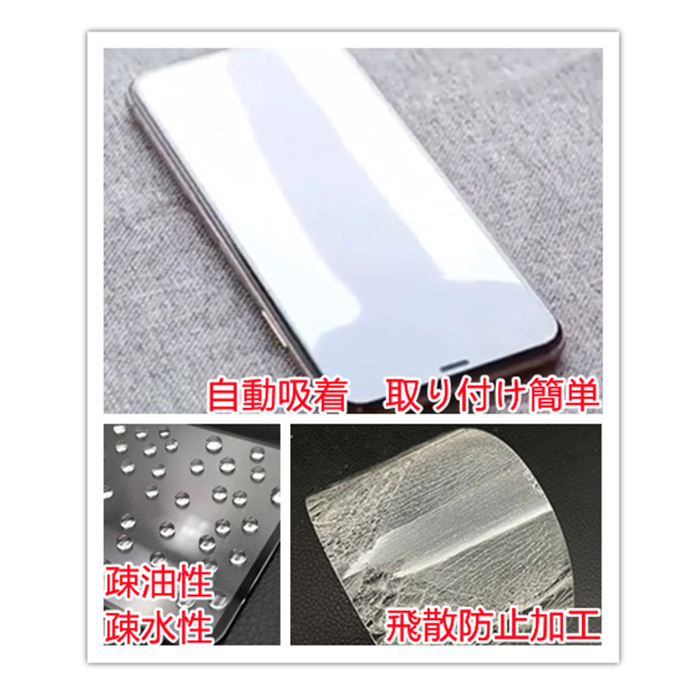 iPhone12ProMax覗き見防止左右約30度強化ガラスフィルム 自動吸着 指紋防止飛散防止気泡防止 疎油性疎水性 貼り直し可能2.5Dラウンドエッジ_画像3