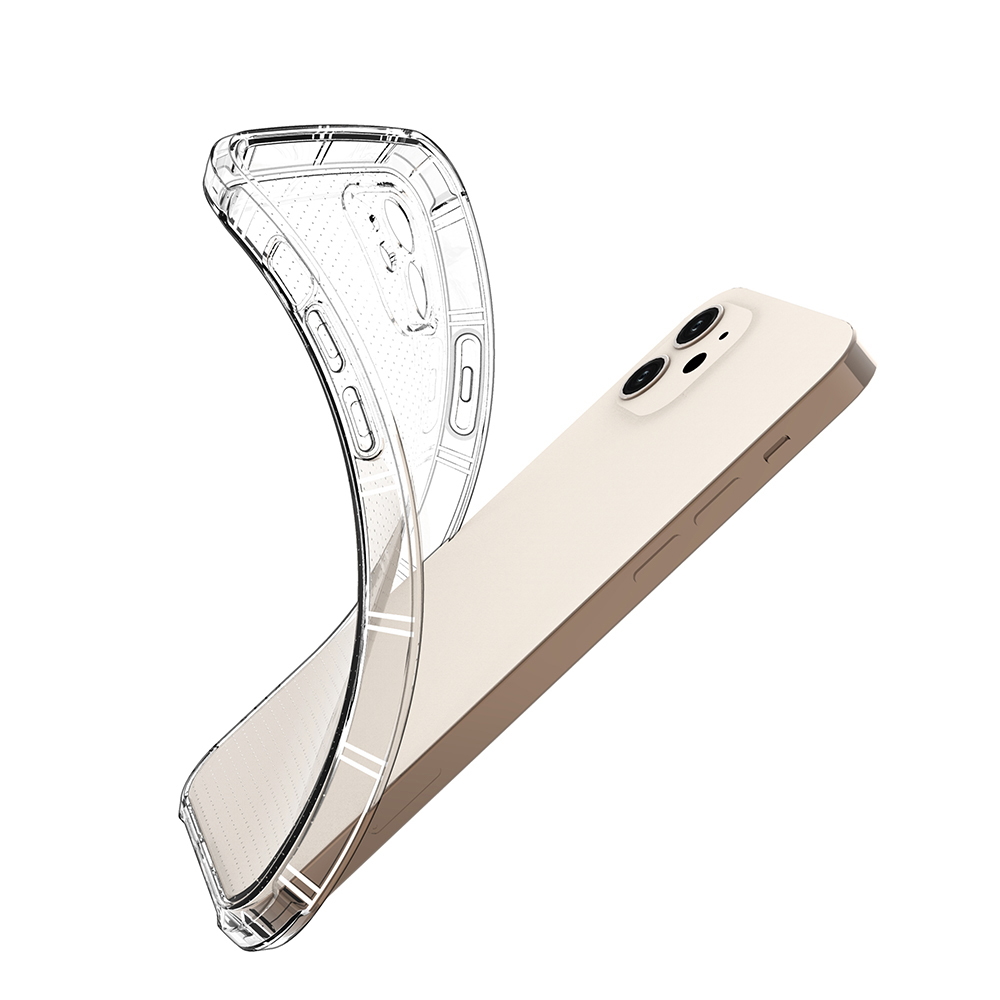 iPhone 12 mini ソフトクリア TPUスマホケース ストラップホール付き 四隅エアクッションレンズ保護 持ちやすい滑り止め 落下防止指紋防止_画像2