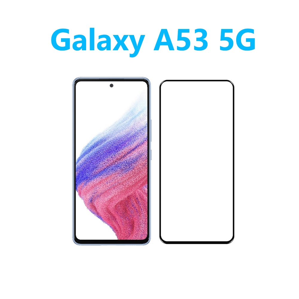 Galaxy A53 5G黒枠フルカバー強化ガラスフィルム 自動吸着 2.5Dラウンドエッジ加工 指紋防止飛散防止気泡防止 疎油性疎水性 貼り直し可 高_画像1