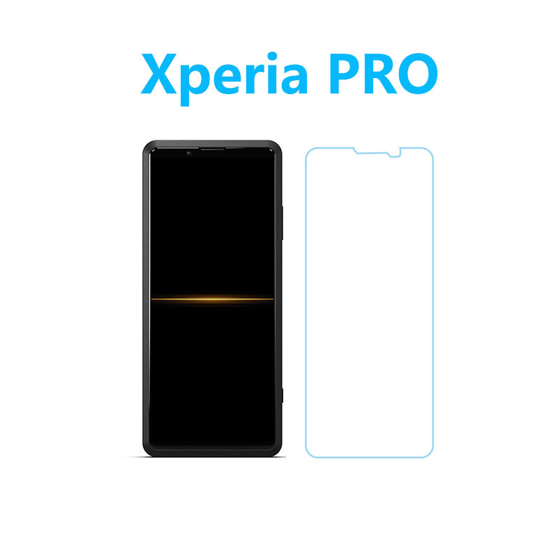 2枚Xperia PRO 強化ガラスフィルム 自動吸着 2.5Dラウンドエッジ加工 指紋防止飛散防止気泡防止 疎油性疎水性 貼り直し可 高硬度9H高透過率_画像1