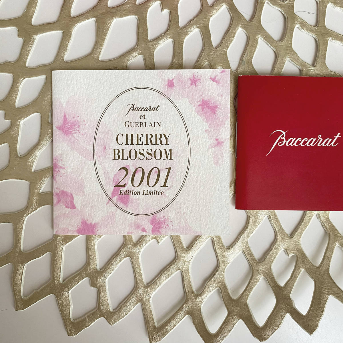 限定バカラ＆ゲラン チェリー ブロッサム コフレ 2001 チョーカー ペンダント　ヴィンテージ　激レア　 GUERLAIN　BACCARAT_画像4