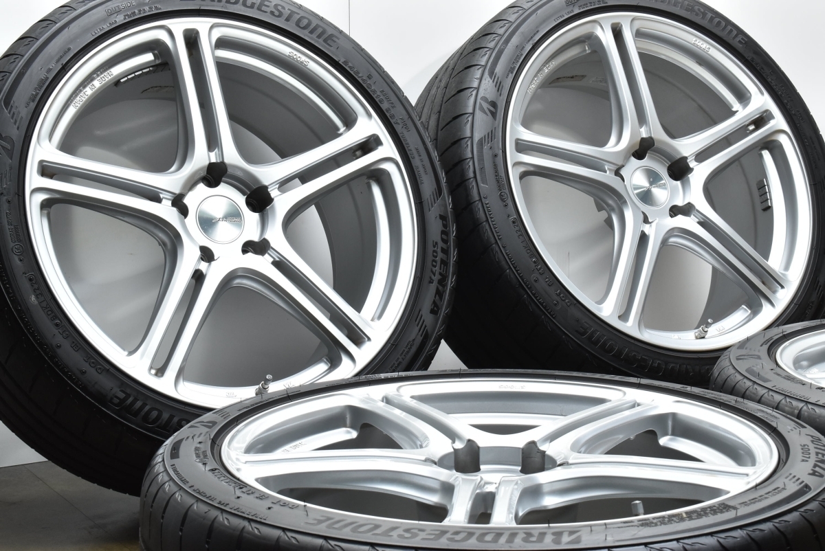 【美品 バリ溝】ポテンザ アドレナリン SW005 19in 8.5J +38 PCD114.3 POTENZA S007A 245/40R19 スカイライン フーガ MAZDA6 アテンザ_画像2