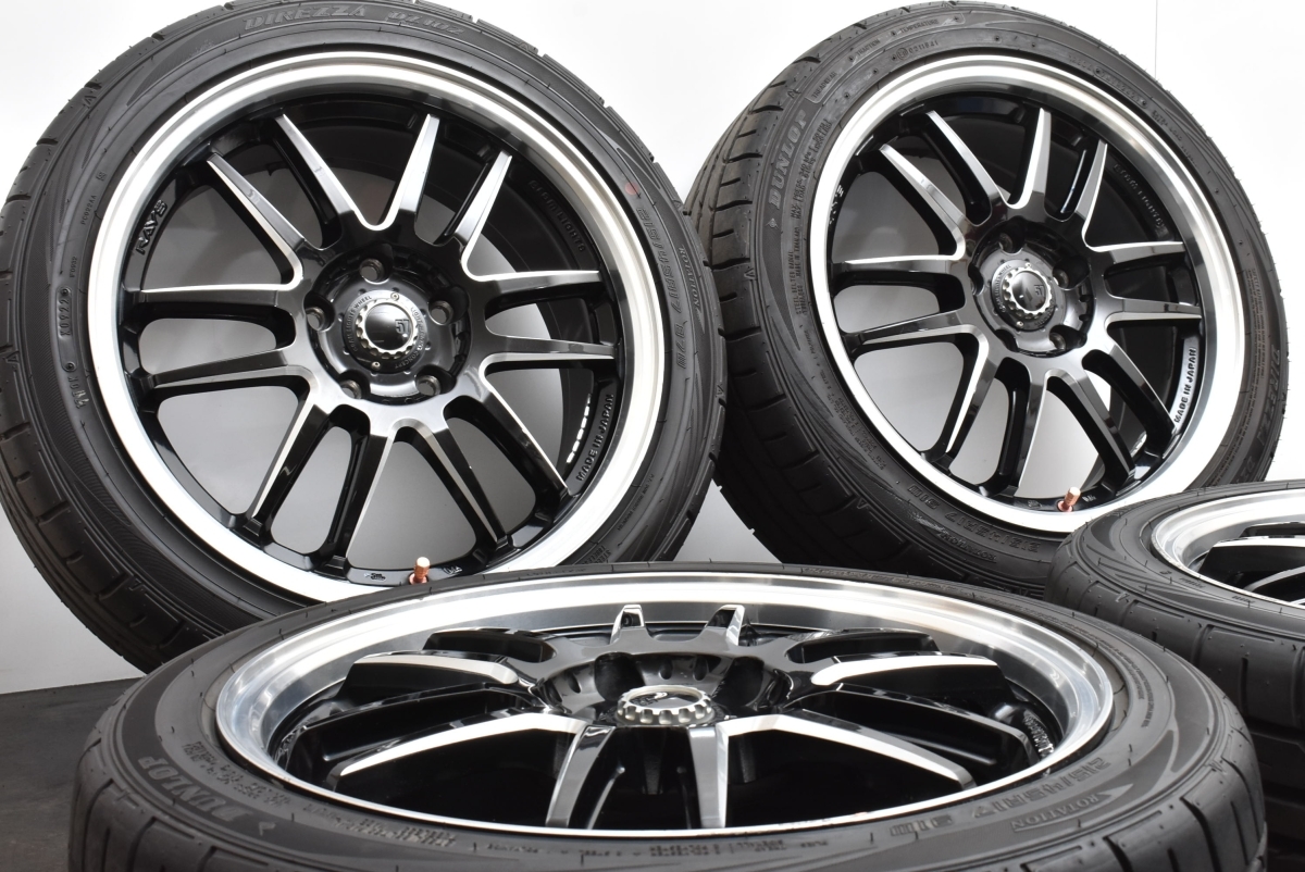 【廃盤品 人気ホイール】RAYS gramLIGHTS 57Ultimate 17in 7J +52 PCD114.3 ダンロップ ディレッツァ 215/45R17 チェイサー シルビア_画像2