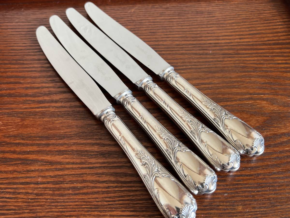 セグウェイ クリストフル マルリー 純銀メッキ製テーブルナイフ ４本