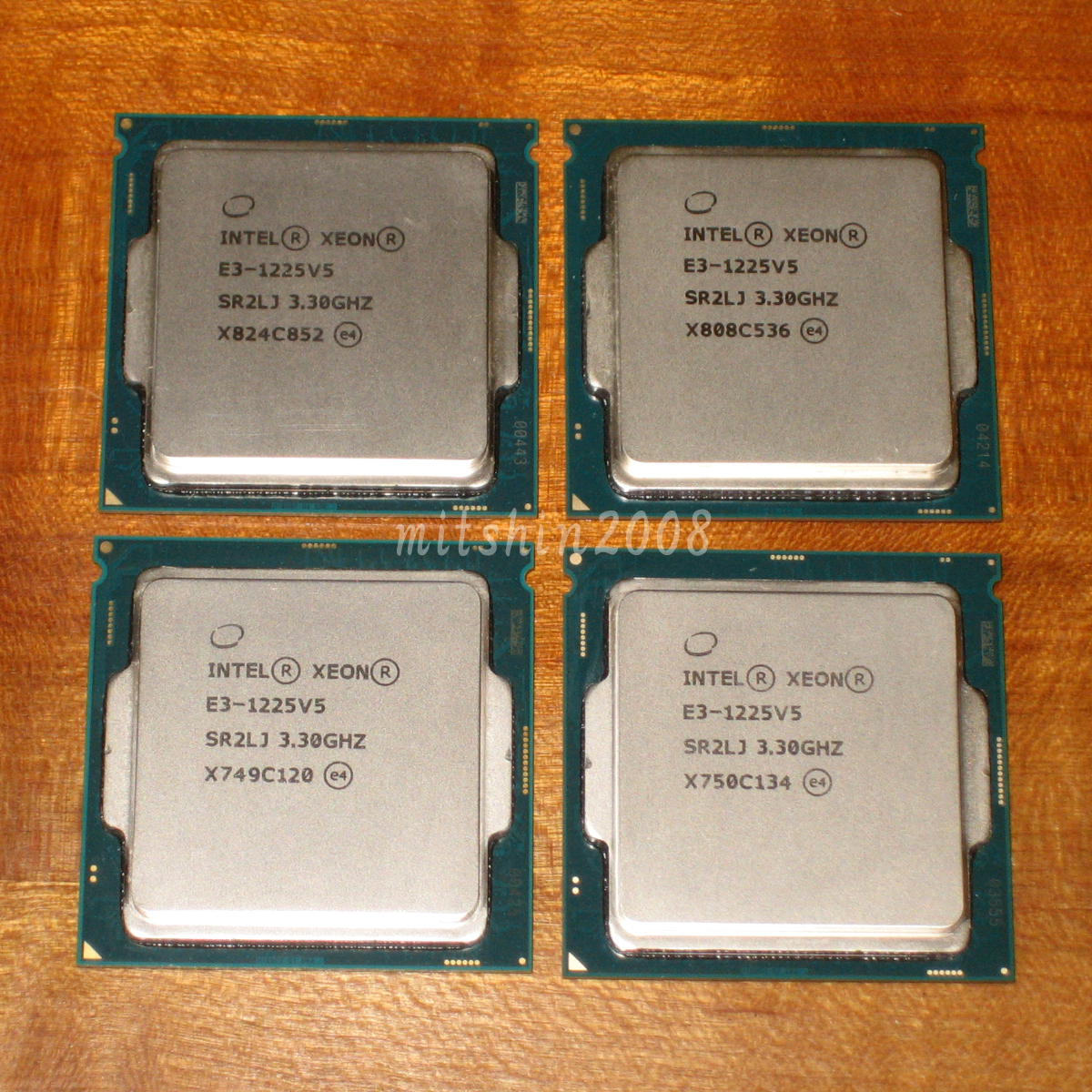 4個セット】Intel Xeon E3-1225 v5 3.3GHz(TB:最大3.7GHz) LGA1151