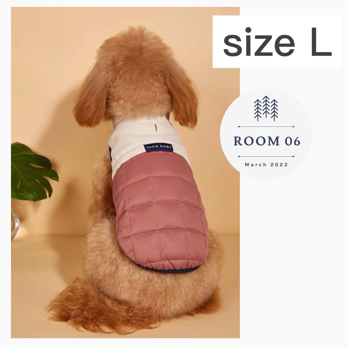 犬服 ピンク L ダウン風 ダウンベスト 中綿コート コート oVmlcYIOhp