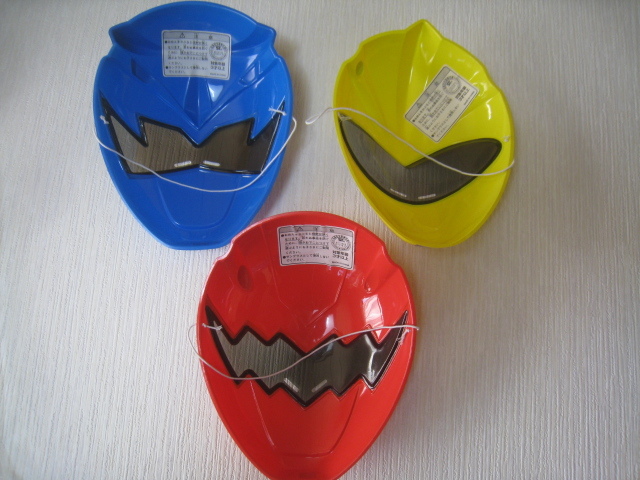  mask Bakuryuu Sentai Abaranger 3 piece set ... higashi . special effects 2003 year super Squadron hero ...
