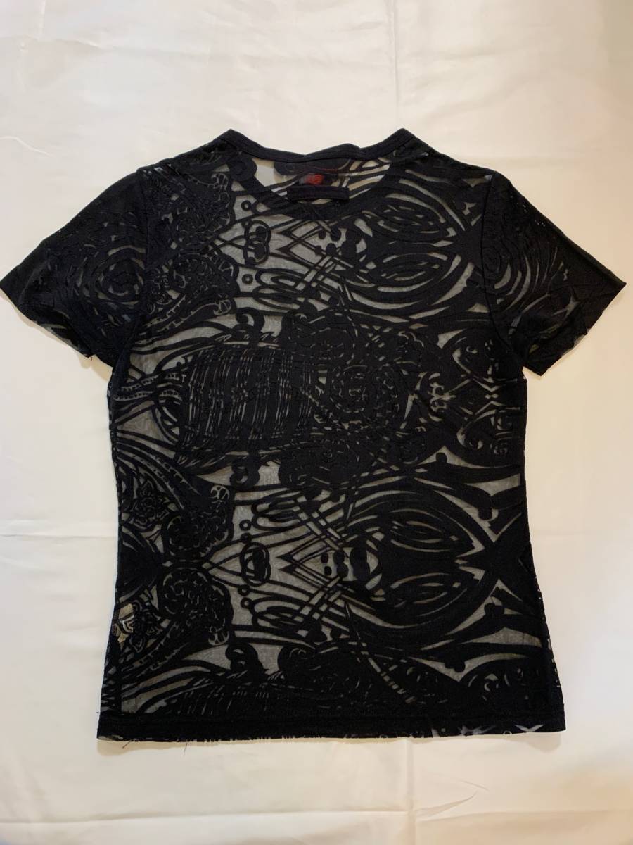 Jean Paul GAULTIER ジャンポールゴルチエ　ゴルチェ　タトゥー　メッシュ　パワーネット　Tシャツ　アーカイブ　atchive tops_画像4